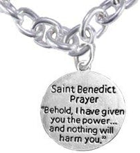 Saint Benedict Protective Charm-Crucifix, and Prayer, Protect Me from Harm, from Evil, from The Devil. Nickle, Lead Free