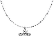 I Love Swimming, Necklace Adjustable Hypoallergenic, Safe-Nickel, Lead & Cadmium Free!