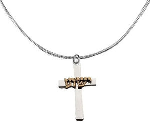 Messianic, Yeshua Beautiful Silvertone Cross, With14KT Goldtone Yeshua In Hebrew On A Adjustable Silvertone Snake Chain Necklace, Hypoallergenic-Safe, No Nickel, Lead, Or Cadmium In The Metal©2023