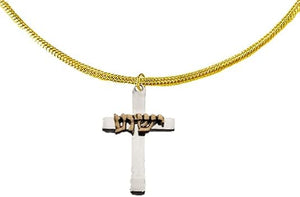 Messianic, Yeshua Beautiful Silvertone Cross, With14KT Goldtone Yeshua In Hebrew On A Adjustable 14KT Goldtone Snake Chain Necklace, Hypoallergenic-Safe, No Nickel, Lead, Or Cadmium In The Metal©2023