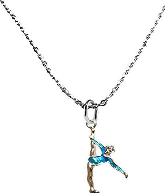 Gymnastics, Beginning Acrobat Pose, Adjustable 8-12 Inch Cable Chain Necklace, Gift Ready Comes In A Black Velvet Bag. Nickel, Lead, And Cadmium Free, Hypoallergenic-Safe