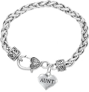 Aunt Charm Bracelet, Hypoallergenic, Will NOT Irritate Anyone with Sensitive Skin, Safe, Nickel, Lead & Cadmium Free.