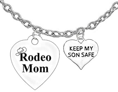 Rodeo Mom, Keep My Son Safe, Adjustable Chain Necklace. What A Wonderful Gift For Yourself, Or Someone Special. Gift Ready, Comes In A Black Velvet Bag, Hypoallergenic