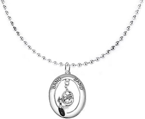 Orchestra-Band French Horn Player, Hypoallergenic Ball Chain Necklace, Safe-Nickel, Lead and Cadmium Free