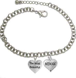 The Most Beautiful Memaw, Adjustable, Hypoallergenic, Safe-Nickel, Lead, Cadmium Free