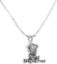 Firefighter, I Love My Firefighter, Genuine Crystal, Necklace, Hypoallergenic, Safe-Nickel, Lead, Free