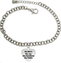 Message Jewelry, My Mom, My Joy, My Sunshine, My Heart, Adjustable Bracelet, Hypoallergenic, Safe-Nickel, Lead, Free