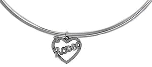 New Exciting Fashion Western Style, The Western Choker Necklace With A I Love Rodeo Open Heart, Silvertone Finish. What A Wonderful Gift For Yourself, Or Someone Special. Made In The USA By Veterans