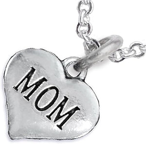 Mom Charm Necklace, Hypoallergenic, Will NOT Irritate Anyone with Sensitive Skin, Safe, Nickel, Lead & Cadmium Free.