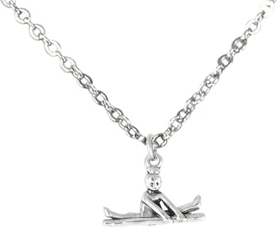 Gymnastic On Balance Beam Necklace, Adjustable, Hypoallergenic, Nickel, Lead & Cadmium Free