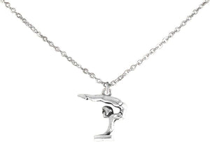 Gymnast On Pommel Horse Necklace, Adjustable, Hypoallergenic, Nickel, Lead & Cadmium Free