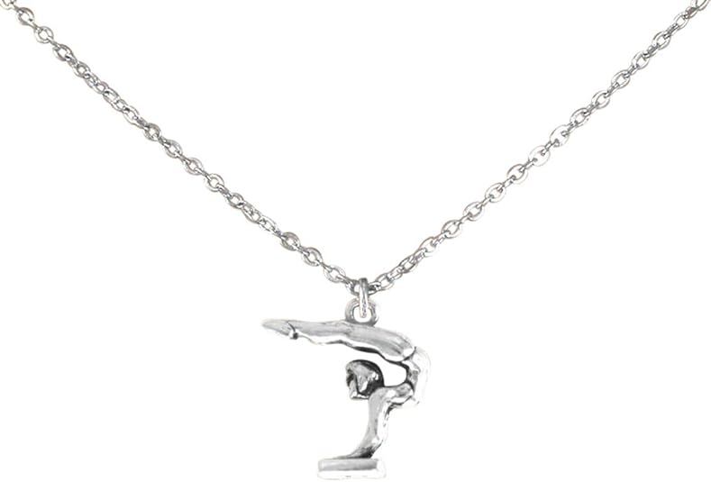 Gymnast On Pommel Horse Necklace, Adjustable, Hypoallergenic, Nickel, Lead & Cadmium Free