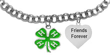 4H, Friends Forever Adjustable Charm Bracelet. Will Fit Everyone. What A Wonderful Gift For Yourself Or Someone Special, Gift Ready Comes In A Black Velvet Bag. Hand Made In America By U.S. Veterans