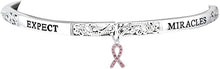 Expect Miracles, Breast Cancer, The Original Hypoallergenic, Safe-Nickel, Lead, Cadmium Free, Adjustable Stretch Bracelet