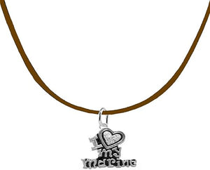 Marine I Love My Marine, Crystal Heart, Adjustable Necklace, Hypoallergenic, Safe-Nickel, Lead, Free