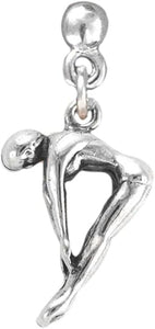 Swim Diver Charm Post Earring Hypoallergenic, Adjustable Safe-Nickel, Lead & Cadmium Free!