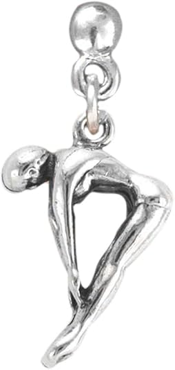 Swim Diver Charm Post Earring Hypoallergenic, Adjustable Safe-Nickel, Lead & Cadmium Free!