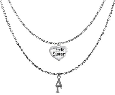 Delta Gamma Silvertone Double Chain Fashion Necklace, Adjustable From 18 Inches To 21 Inches. What A Great Gift For Yourself, Or A Little Sister. Hypoallergenic-Safe, Licensed Sorority Jewelry ©2024