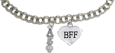 CardinaliJewelry Alpha Epsilon Phi, Best Friends Forever, Authorized Sorority Jewelry Manufacturer, Adjustable Rolo Chain Bracelet, Hypoallergenic- Safe, No Nickel, No Lead, and No Poisonous Cadmium