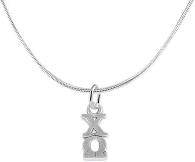 Chi Omega - Licensed Sorority Jewelry Manufacturer, Hypoallergenic Safe Lavalier Necklace