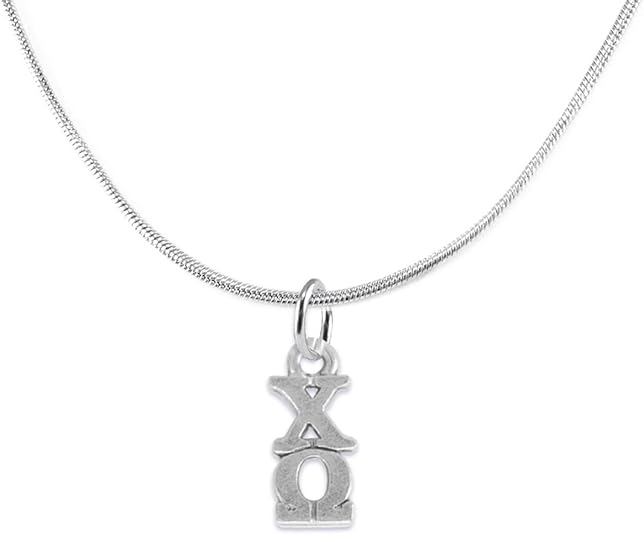 Chi Omega - Licensed Sorority Jewelry Manufacturer, Hypoallergenic Safe Lavalier Necklace
