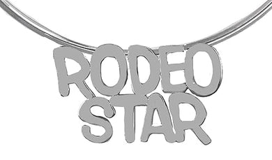 Rodeo, Large RODEO STAR Adjustable Wire Necklace, Attention Getting! What A Wonderful Gift For Yourself, Or For Someone Special, Gift Ready, Comes In A Black Velvet Bag. Made IN America
