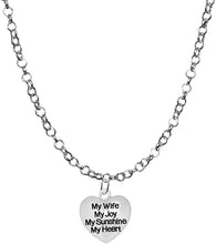 Message Jewelry, My Wife, My Joy, My Sunshine, My Heart, Adjustable Necklace, Hypoallergenic, Safe-Nickel, Lead, Free