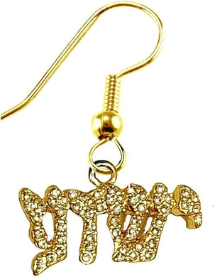 Messianic Christian 14KT Goldtone Austrian Cut Crystal Yeshua Earring If you do not believe that this jewelry is beautiful when you receive it, simply return it for a full refund.©2023