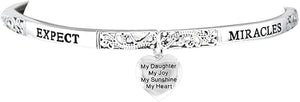 Expect Miracles, My Daughter, My Joy, The Original Hypoallergenic, Safe-Nickel, Lead, Cadmium Free, Adjustable Stretch Bracelet