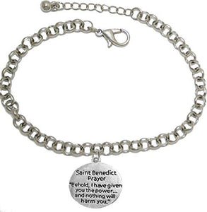 Saint Benedict Bracelet Protect Me from Harm Prayer, from Evil, from The Devil. Nickle, Lead Cadmium Free