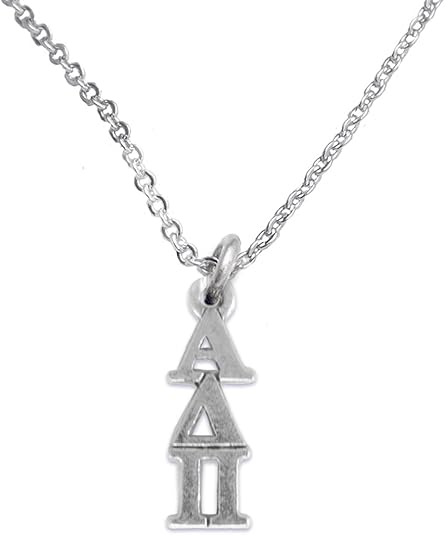 Alpha Delta Pi, Sterling Silver 18 Inch Necklace Chain, Solid .925 Sterling, Not Plated Or Coated, Hypoallergenic-Safe Nickel, Lead, Cadmium Free Charm