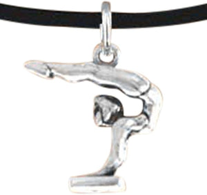 Gymnast On Pommel Horse Necklace, Adjustable, Hypoallergenic, Nickel, Lead & Cadmium Free!