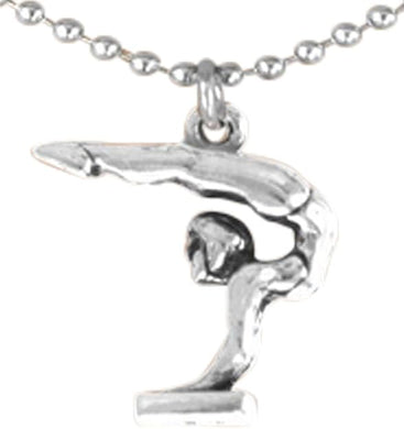 Gymnast On Pommel Horse Necklace, Adjustable, Hypoallergenic, Nickel, Lead & Cadmium Free!