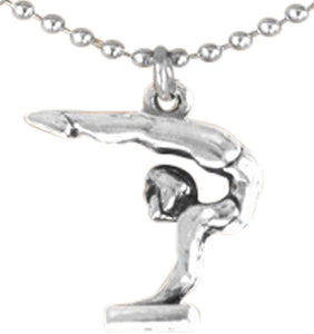 Gymnast On Pommel Horse Necklace, Adjustable, Hypoallergenic, Nickel, Lead & Cadmium Free!