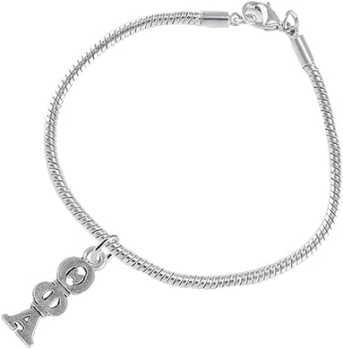 Theta Phi Alpha, Authorized Sorority Jewelry Manufacturer, Adjustable Snake Chain Bracelet, Hypoallergenic, Safe-No Nickel, No Lead, And No Poisonous Cadmium
