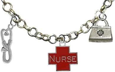 Nurse, RN, LPN, Adjustable Charm Necklace, Hypoallergenic, Safe-Nickel, Lead, Free