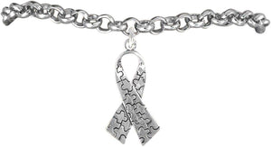 Autism Puzzle Ribbon, Hypoallergenic Adjustable Bracelet. Nickel, Cadmium, and Lead Free