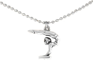 Gymnast On Pommel Horse Necklace, Adjustable, Hypoallergenic, Nickel, Lead & Cadmium Free!