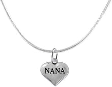 Nana Heart Charm Necklace Hypoallergenic, Adjustable, Safe, Nickel, Lead & Cadmium Free!