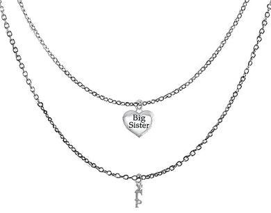 Sigma Gamma Rho, Big Sister, Silvertone Double Cable Chain Adjustable Necklace. What A Wonderful Gift For Yourself Or Someone Special. Hypoallergenic-Safe, No Nickel, Lead, Or Cadmium In The Metal