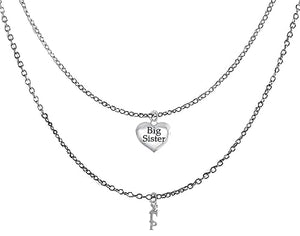 Sigma Gamma Rho, Big Sister, Silvertone Double Cable Chain Adjustable Necklace. What A Wonderful Gift For Yourself Or Someone Special. Hypoallergenic-Safe, No Nickel, Lead, Or Cadmium In The Metal