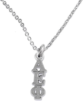 Alpha Epsilon Phi, Sterling SILVER18 Inch Necklace Chain, Solid .925 Sterling, Not Plated Or Coated, Hypoallergenic-Safe Nickel, Lead, Cadmium Free Charm