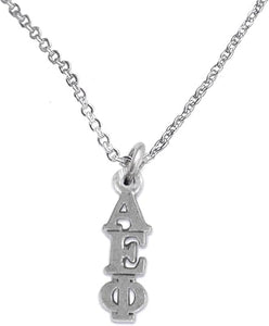 Alpha Epsilon Phi, Sterling SILVER18 Inch Necklace Chain, Solid .925 Sterling, Not Plated Or Coated, Hypoallergenic-Safe Nickel, Lead, Cadmium Free Charm