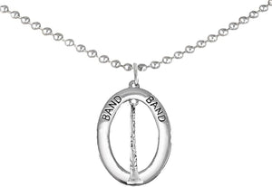 Band Clairinet Hypoallergenic Adjustable Necklace, Safe-Nickel, Lead Free
