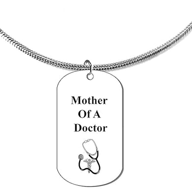 Mother Of A Doctor, On A Adjustable Snake Chain Necklace.18-21 Inches. What A Great Gift For Yourself, Or Somebody Special. Beautiful Premium Quality, Silvertone Finish. Hypoallergenic-Safe, 2282N2S