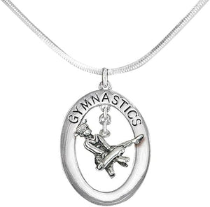 Gymnast On Pommel Horse Necklace, Adjustable, Hypoallergenic, Nickel, Lead & Cadmium Free!