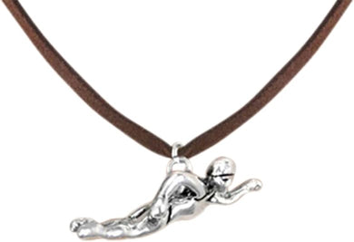 Swimmer Necklace Adjustable Hypoallergenic, Safe-Nickel, Lead & Cadmium Free!