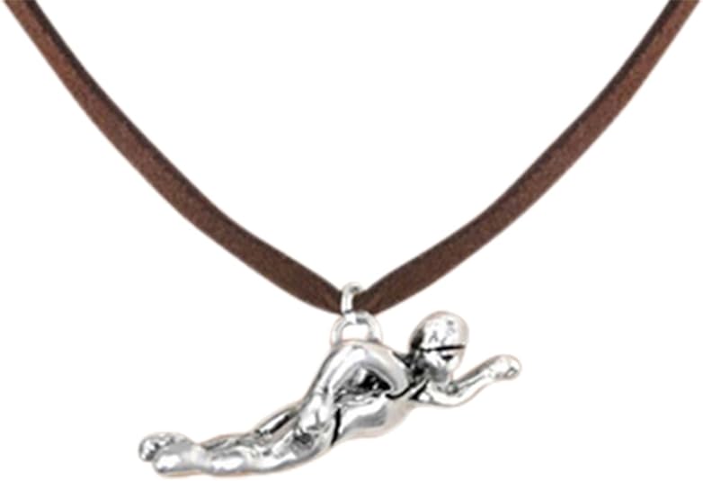 Swimmer Necklace Adjustable Hypoallergenic, Safe-Nickel, Lead & Cadmium Free!