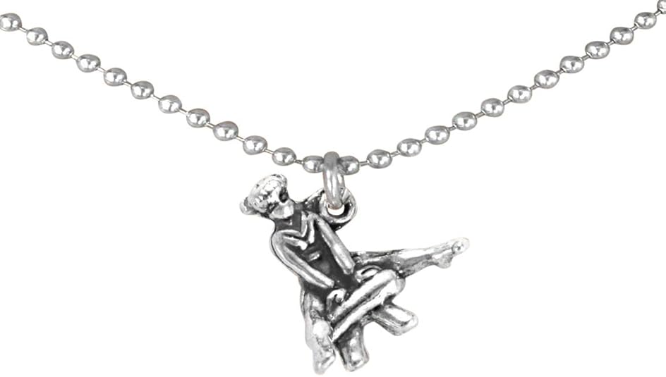 Gymnast On Pommel Horse Necklace, Adjustable, Hypoallergenic, Nickel, Lead & Cadmium Free