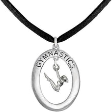 Gymnast Posed On Bars Necklace, Adjustable, Hypoallergenic, Nickel, Lead & Cadmium Free